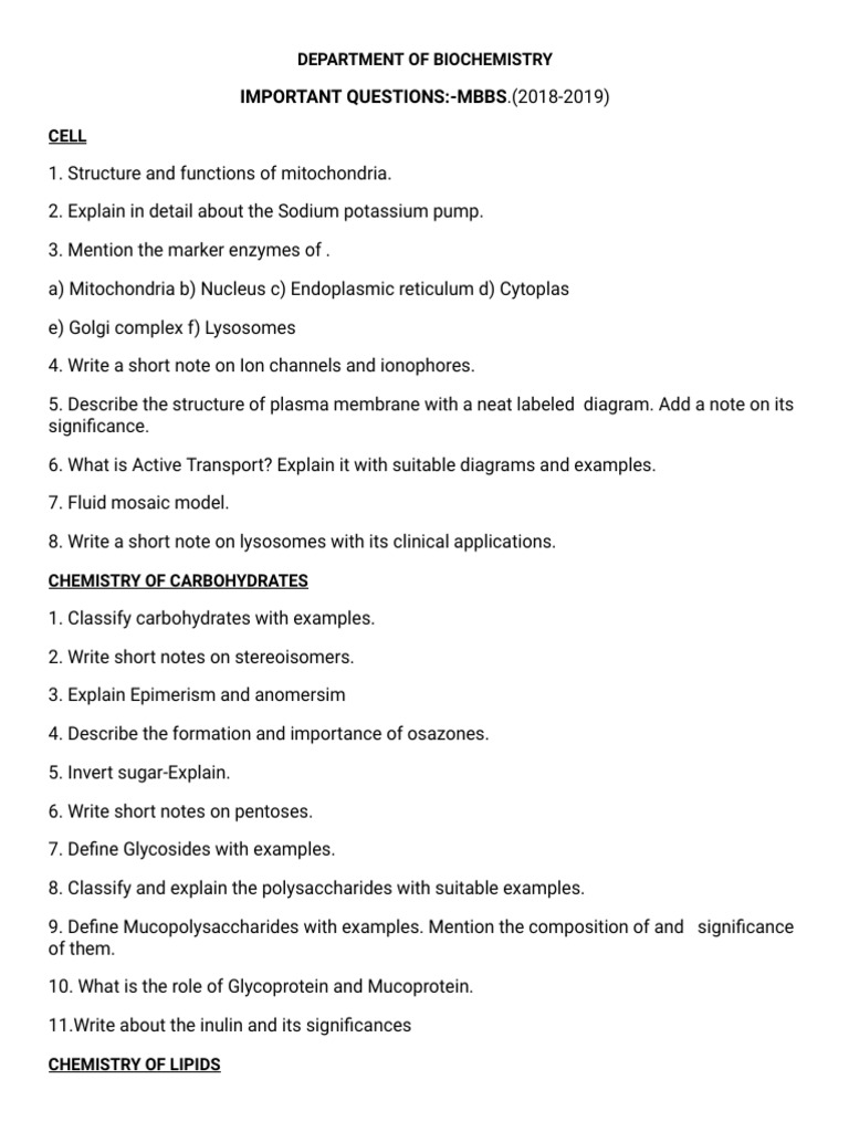 BIOCHEMISTRY IMPORTANT QUESTIONS AND ANSWERS PDF visual data 5