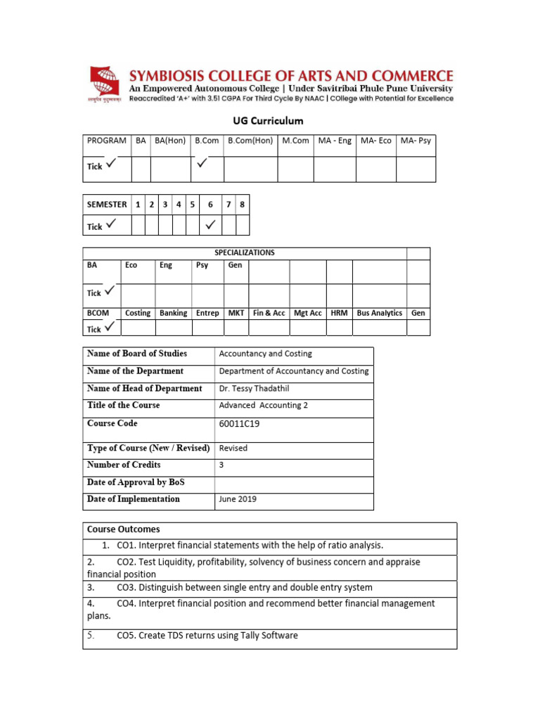 Advanced Accounting - 2 | PDF | Cash Flow Statement | Accounting