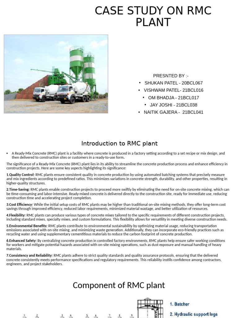 Introduction to RMC plant | PDF | Concrete | Precast Concrete