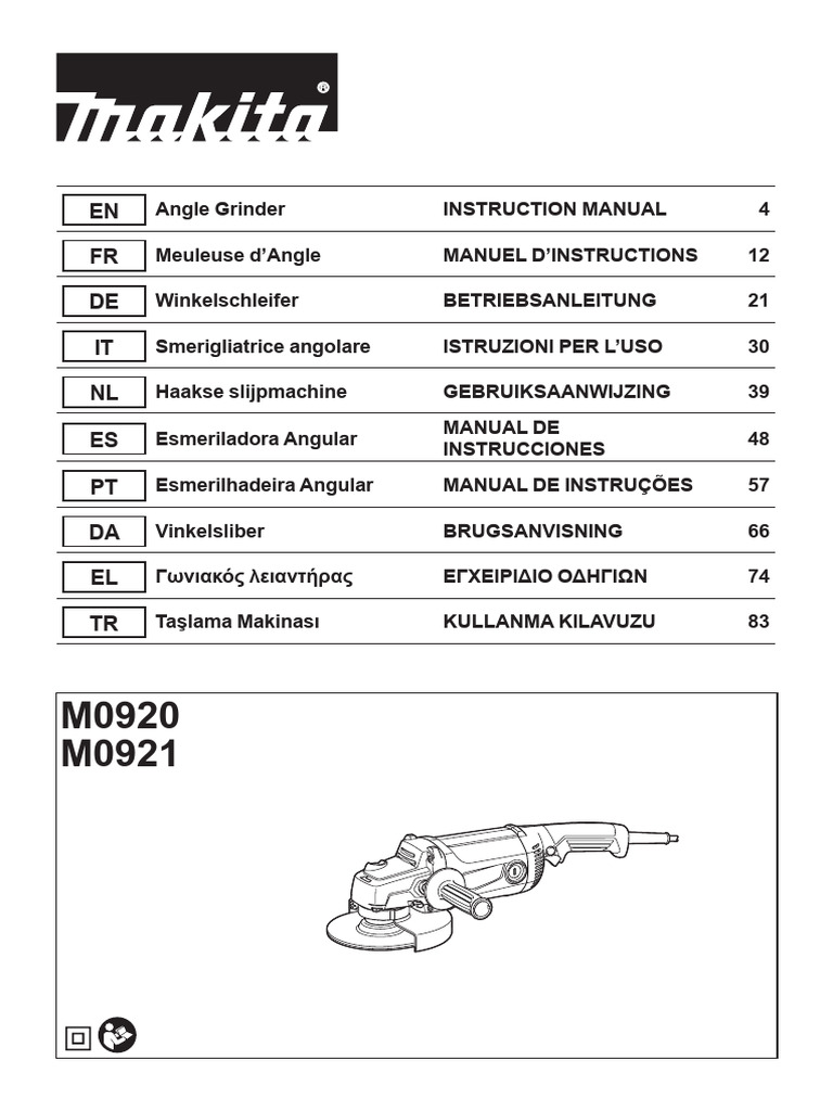 M0920 | PDF | Grinding (Abrasive Cutting) | Mains Electricity