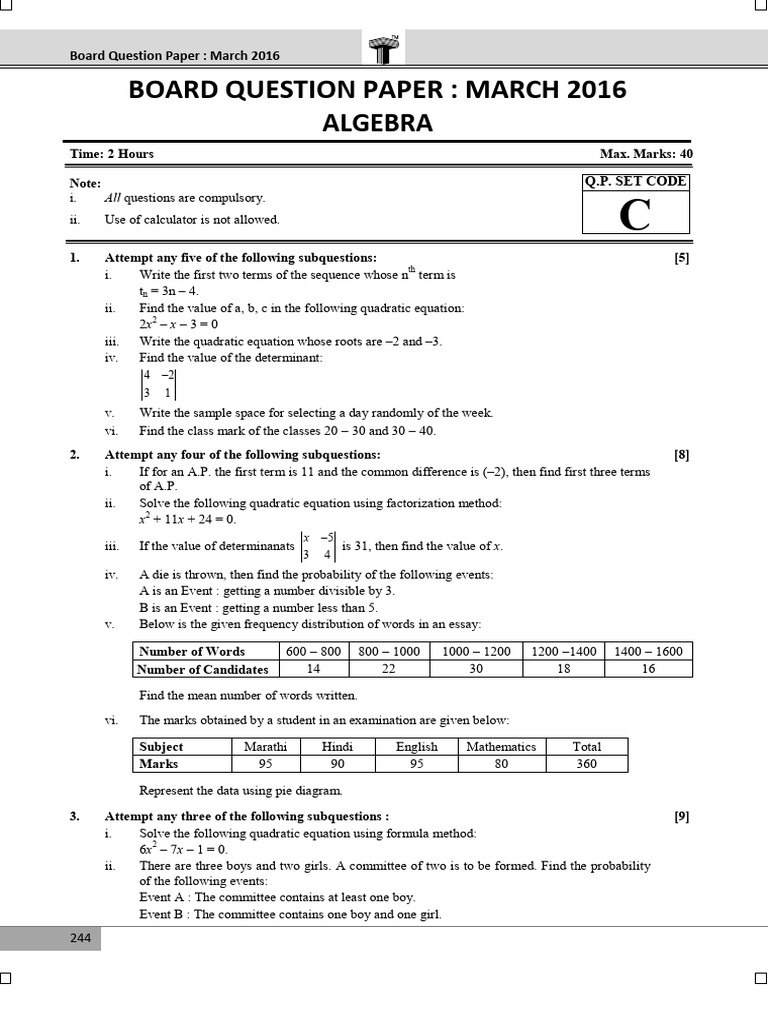 2016 | PDF | Mathematics | Algebra