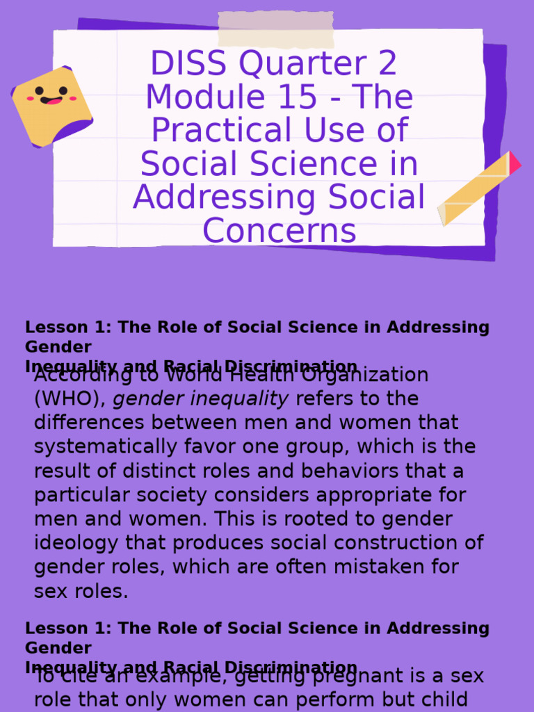 DISS Quarter 2 Module 15 | PDF | Economic Inequality | Discrimination ...