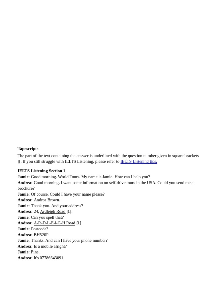 IELTS Listening Practice Test Guide | PDF | Logging | Bears