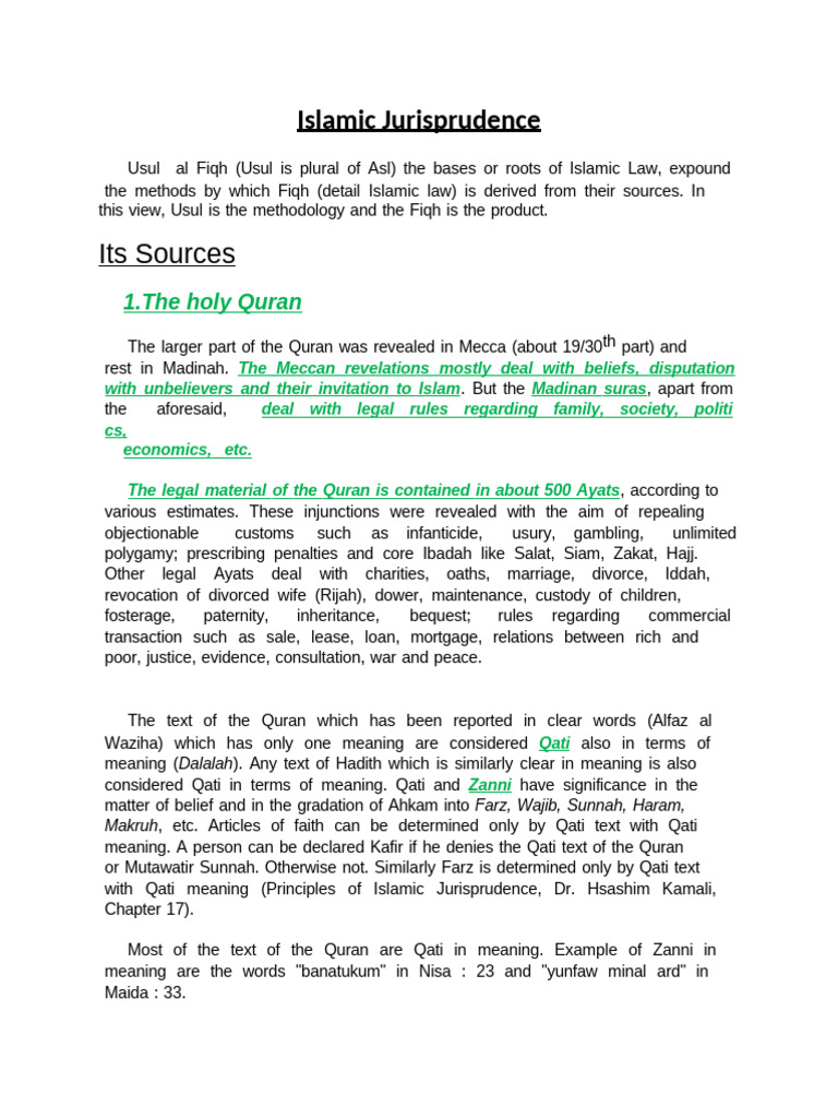Waziha Meaning in Islamic Law | PDF | Sharia | Quran