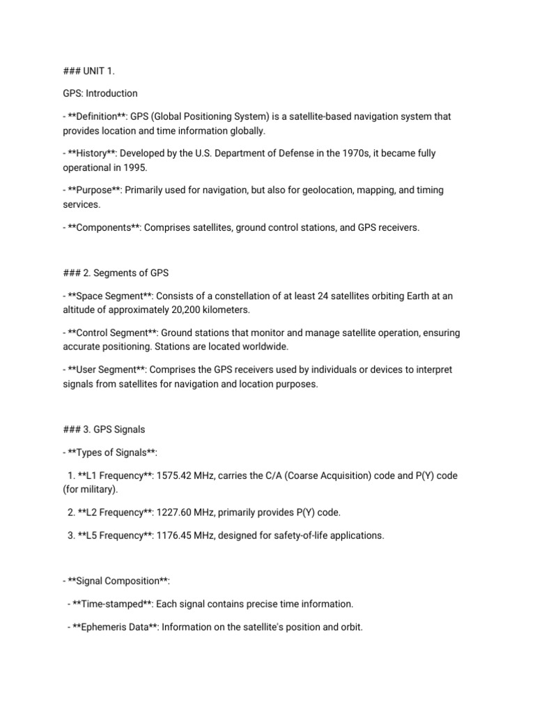 Gps General Pdf Global Positioning System Geodesy