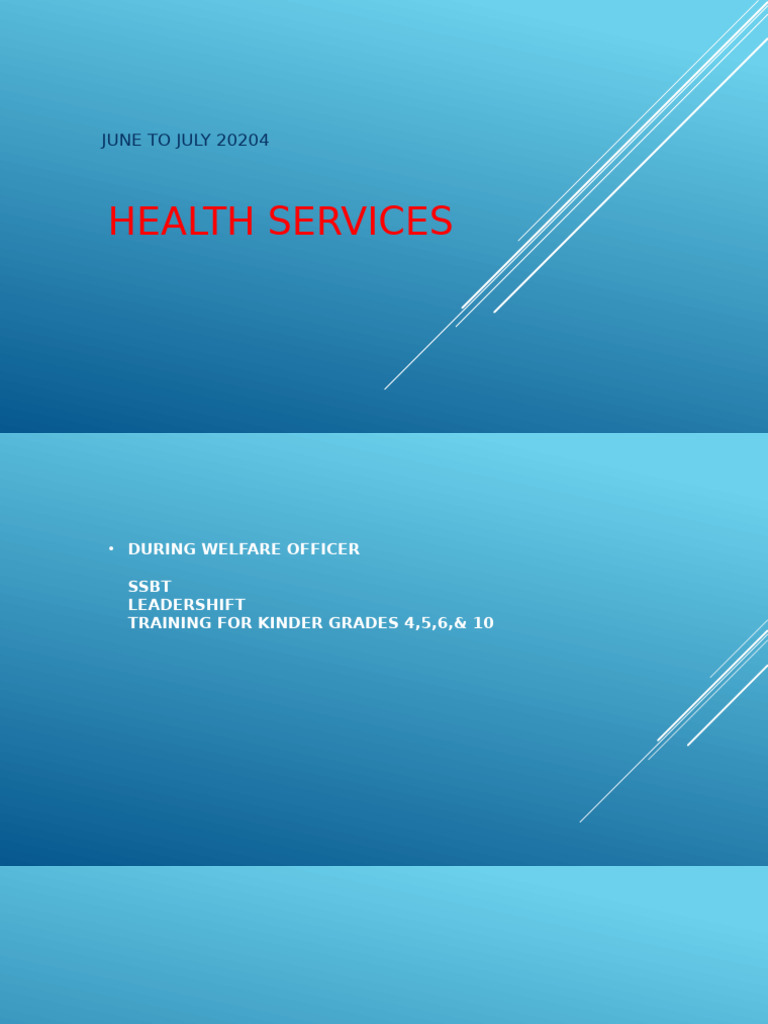 Health Services | PDF