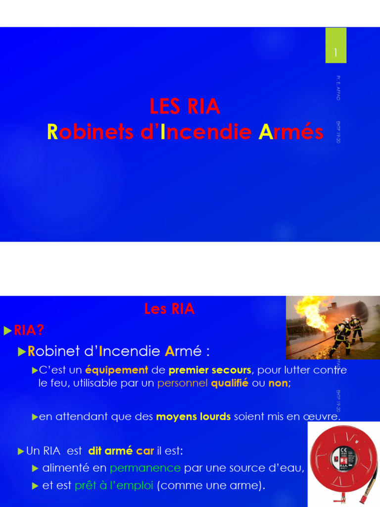 Installation et caractéristiques des RIA | PDF | Eau | Débit (hydrologie)