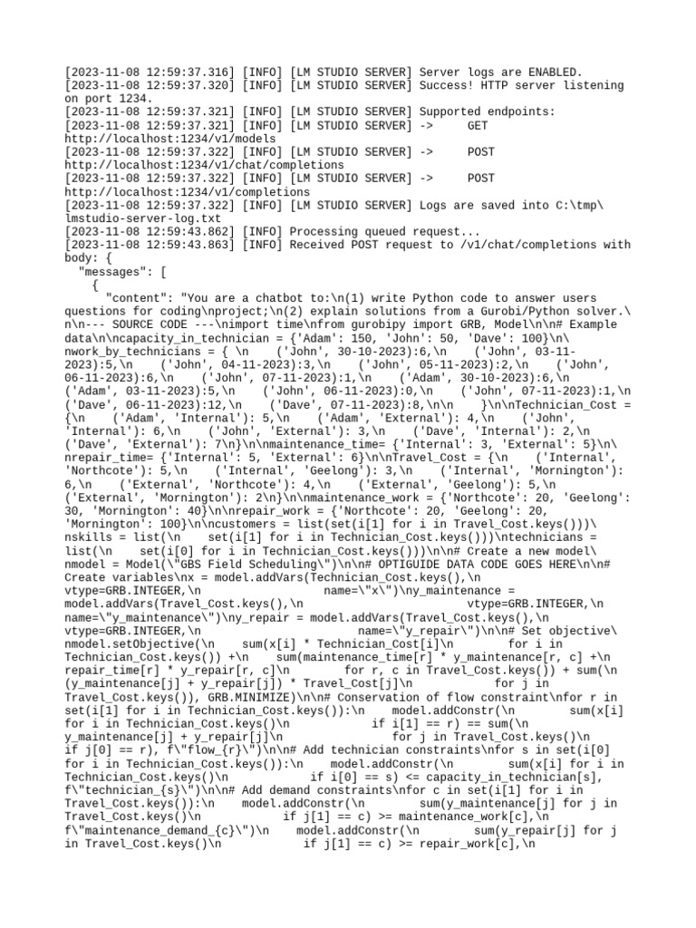 Lmstudio server log pdf computer science software