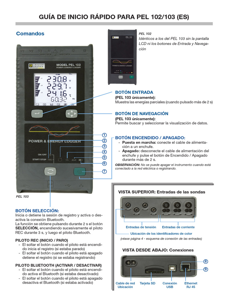 PEL102-103 QuickStart ES | PDF | Bluetooth | Informática