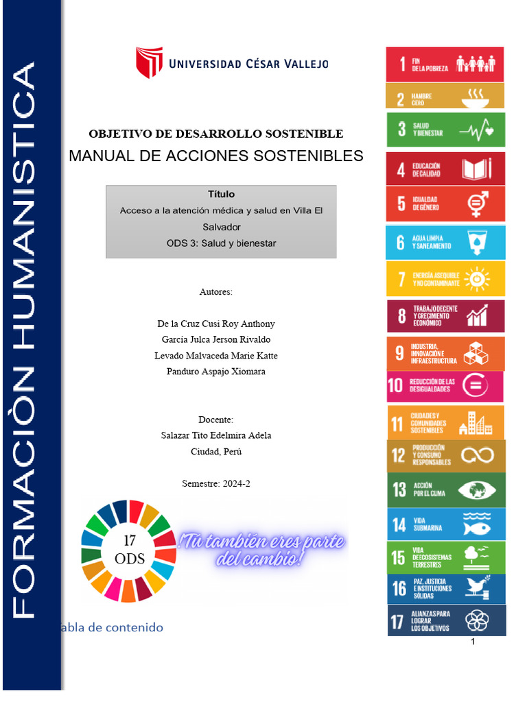 Manual de Acciones Sostenibles - ODS Final | PDF | Infraestructura | Lima