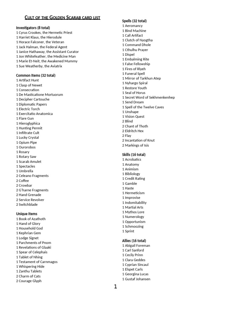 Card list pdf ancient egyptian religion