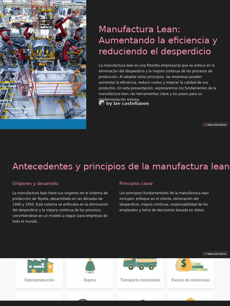 Manufactura Lean Aumentando La Eficiencia y Reduciendo El Desperdicio ...