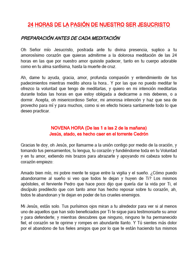 09 Hora de La Pasion | PDF | Amor | Jesús
