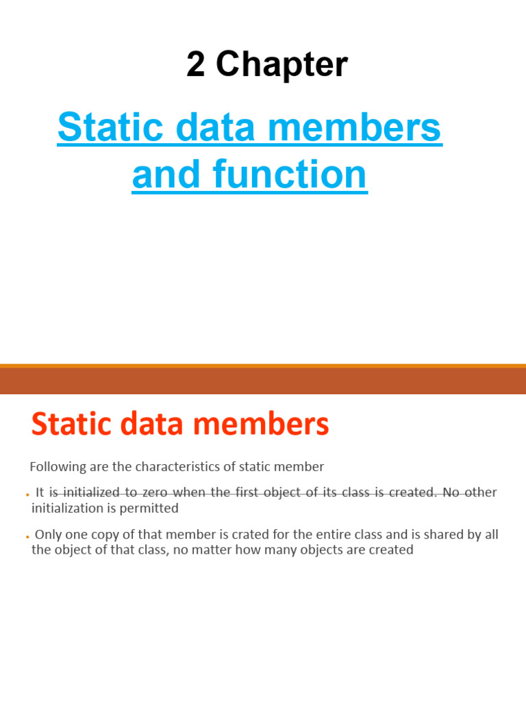 Static Member Function | PDF | Namespace | Software Engineering