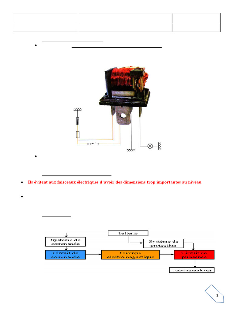 Fonctionnement et installation des relais | PDF | Inducteur | Relais ...