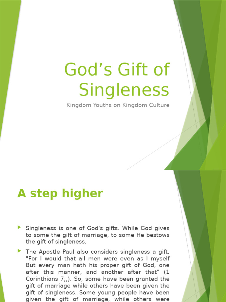 God's Gift of Singleness | PDF | Jesus | Paul The Apostle