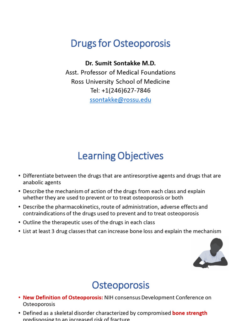 Drugs for Osteoporosis | PDF | Osteoporosis | Vitamin D