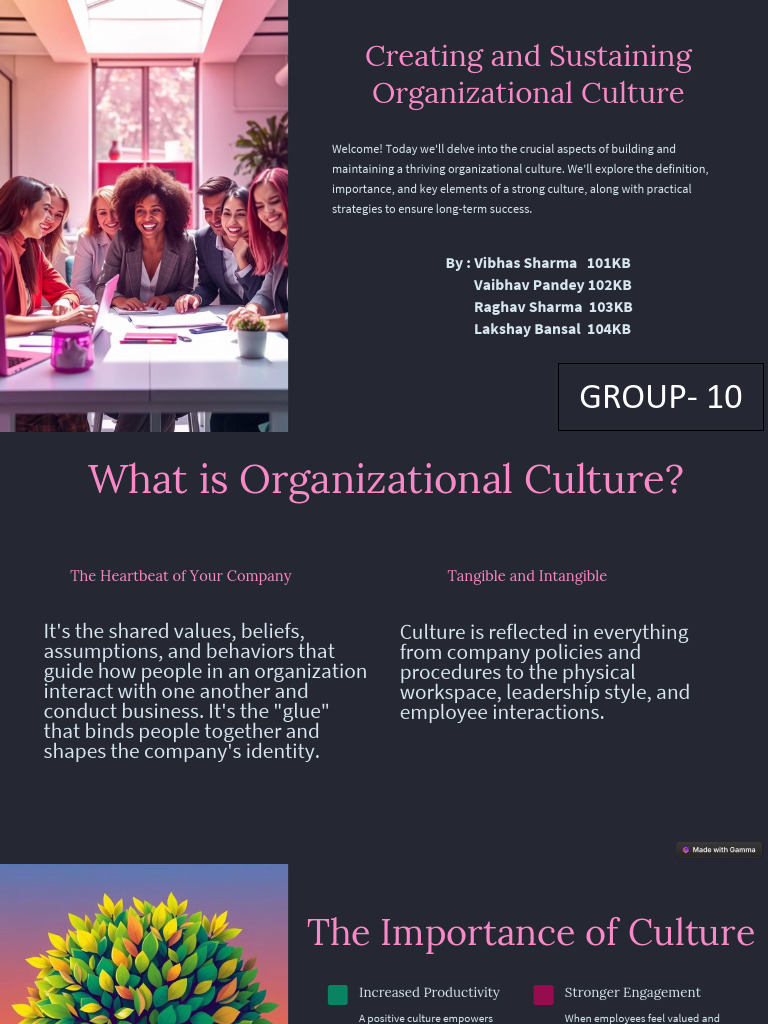 Building a Thriving Organizational Culture | PDF | Organizational ...