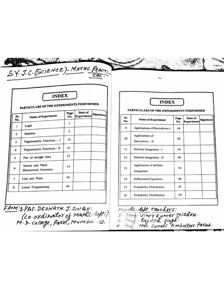 XII Science Maths Practical Guidance - 022314 | PDF