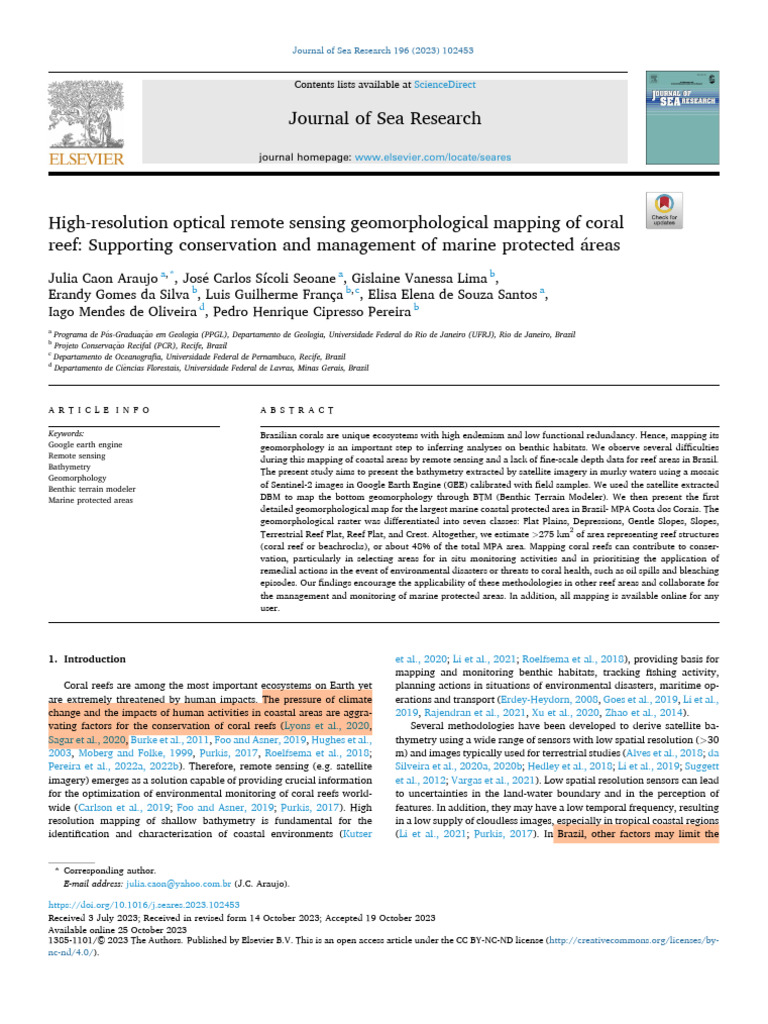High-Resolution Optical Remote Sensing Geomorphological Mapping of ...