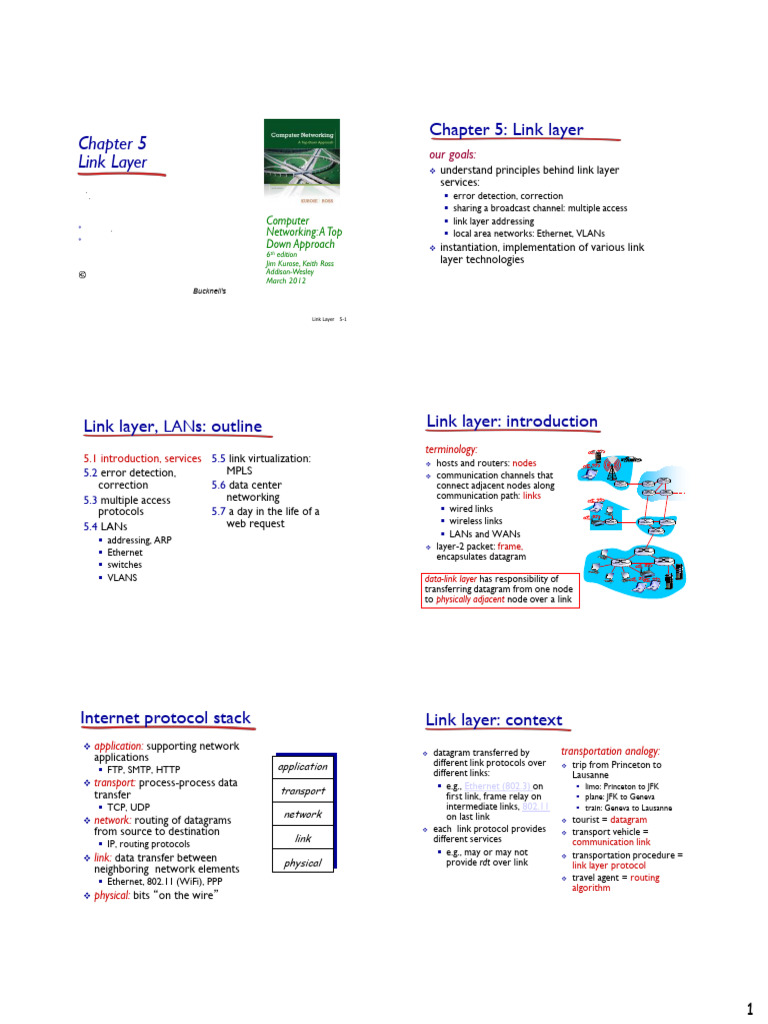 22 LinkLayerIntro | PDF | Computer Network | Internet Protocols