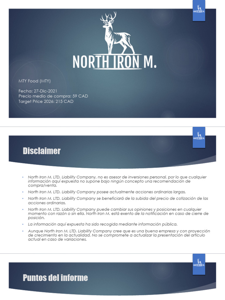 MTY Food - PPTX Tesis de Inversión NORT IRON MAN | PDF | Compartir ...
