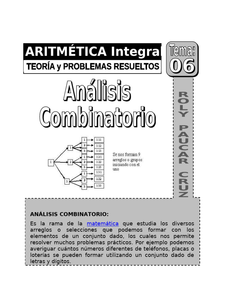 Fundamentos del Análisis Combinatorio | PDF | Combinatoria | Permutación