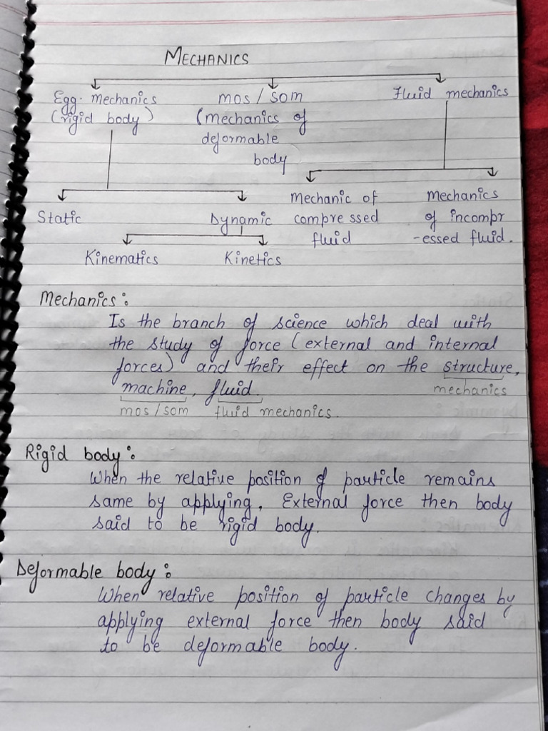 mechanics notes | PDF