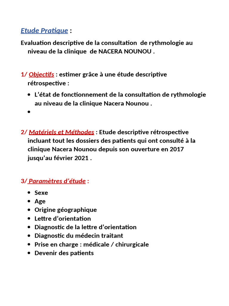 Évaluation de la rythmologie à Nacera Nounou | PDF | Programmes sociaux ...