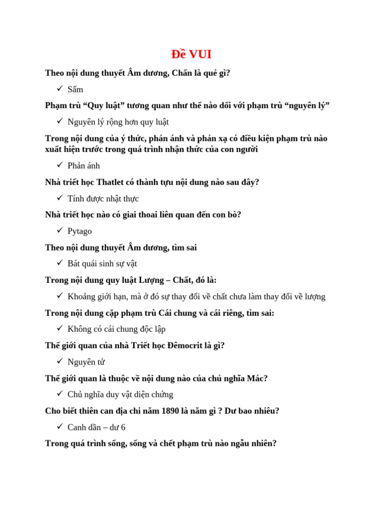 ĐỀ VUI | PDF