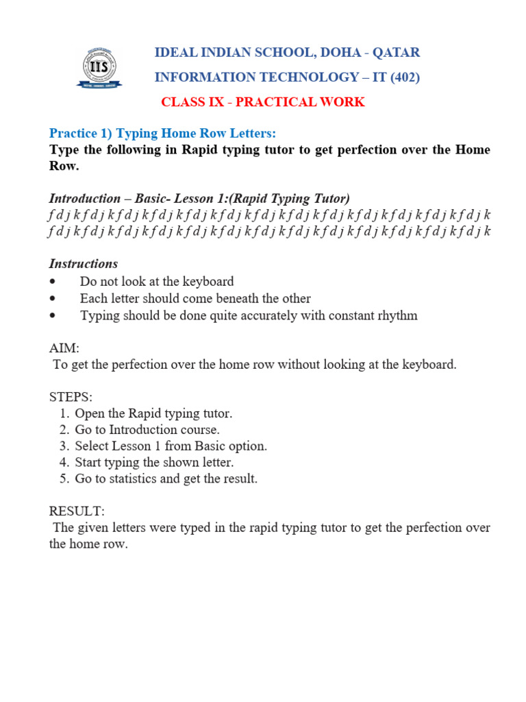 Class 9 IT Practical Guide | PDF | Worksheet | Spreadsheet