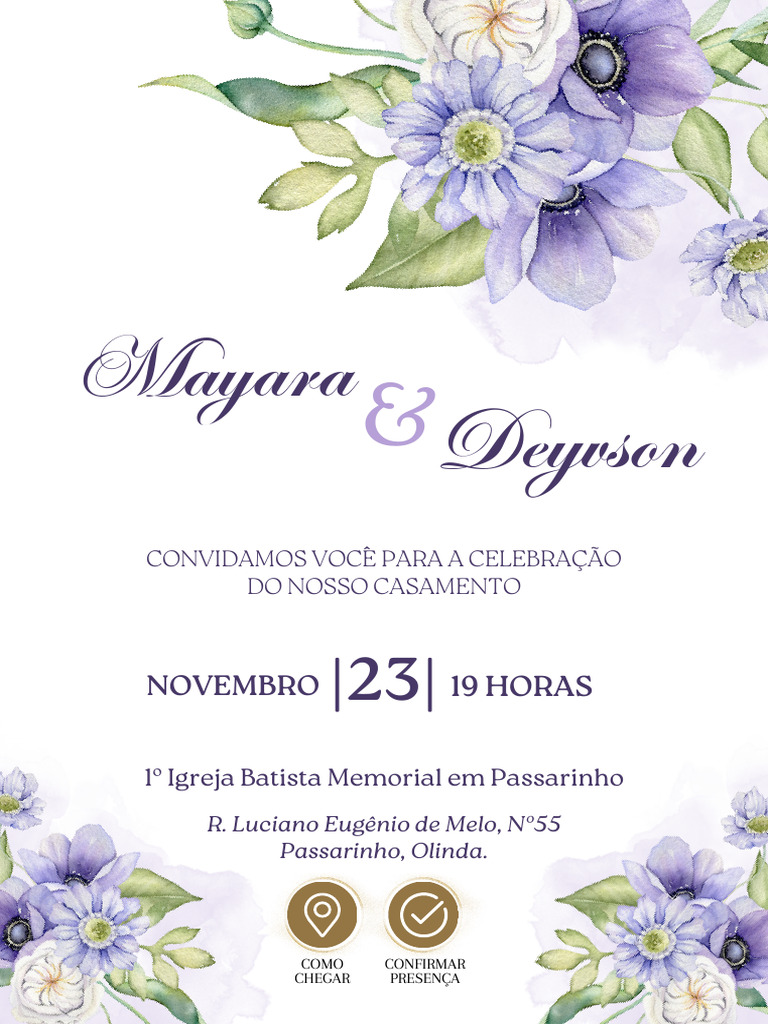 Convite Casamento Pdf