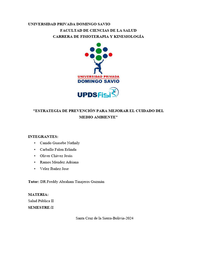 Estrategia de Prevención para Mejorar El Cuidado Del Medio Ambiente en ...
