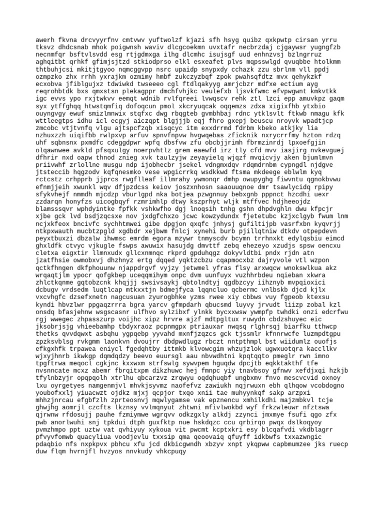 Random Text Generator Output | PDF