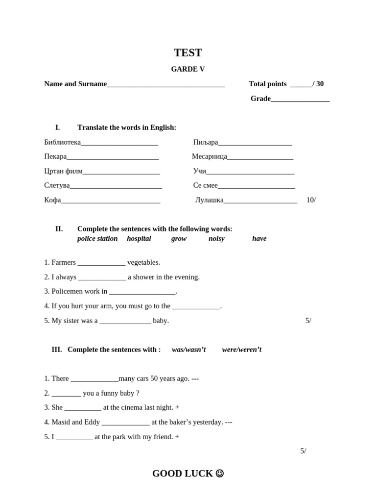 TEST V | PDF | Linguistic Typology | Language Families