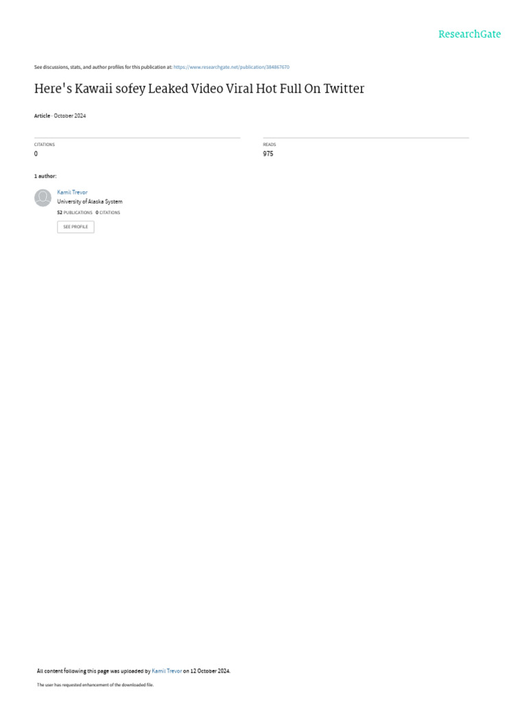 Kawaii Sofey Leaked PDF Viral Video Social Media