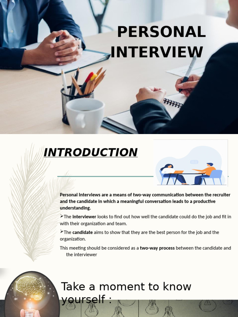 Personal Interview Preparation Guide | PDF
