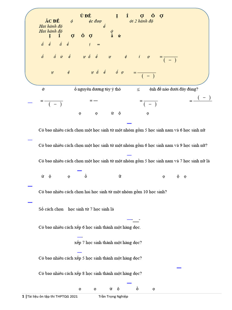 Chu de 1 Hoan Vi Chinh Hop To Hop | PDF