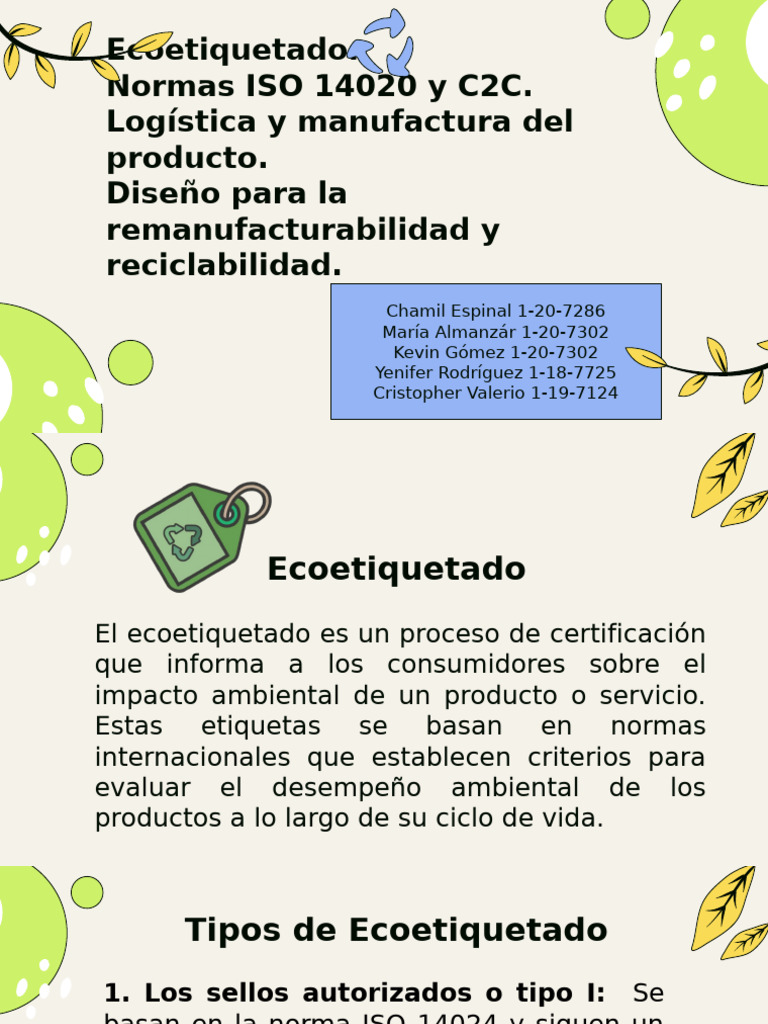 Ecoetiquetado y Normas ISO 14020 C2C | PDF | Evaluación del ciclo de ...