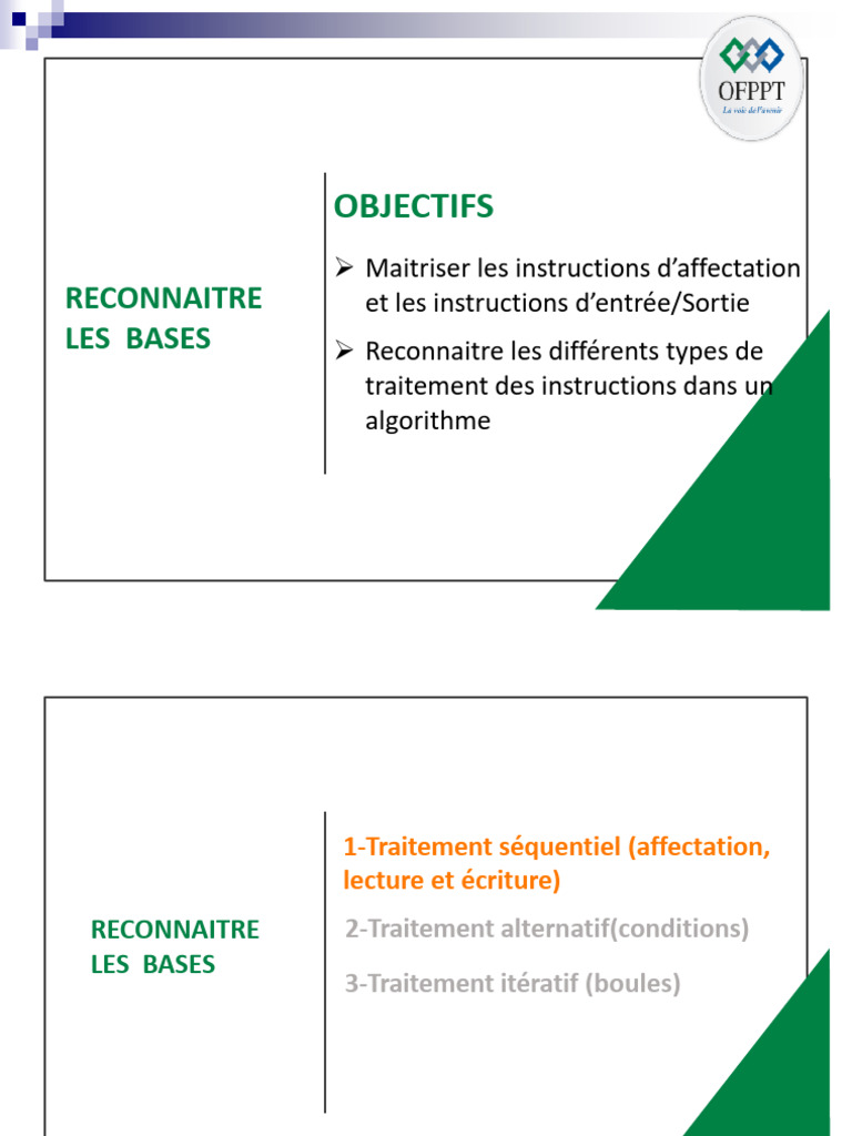 Bases des instructions en algorithmique | PDF | Structure de contrôle ...