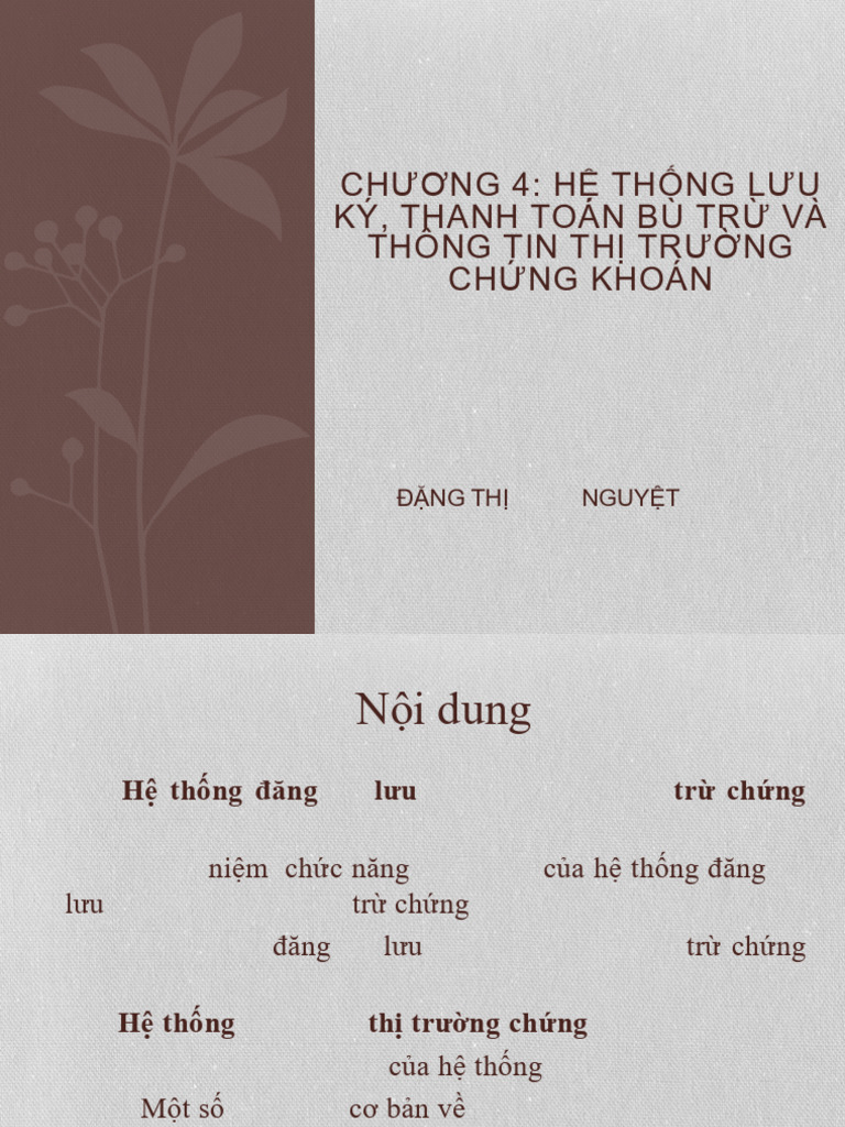 Bai Giang - Chuong 4 TTCK | PDF