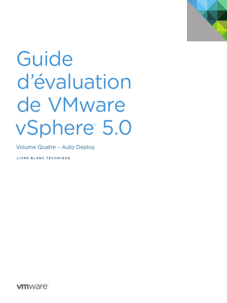 VMware Vsphere Evaluation Guide 4 Auto Deploy | PDF | VMware | Serveur ...