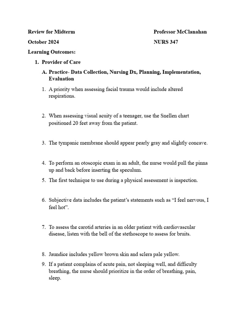 Review For Midterm Professor McClanahan - 20240929074401144 ...