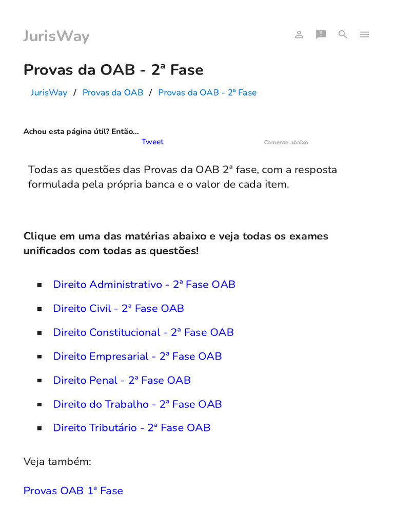 Provas da OAB - 2ª Fase Resumidas | PDF