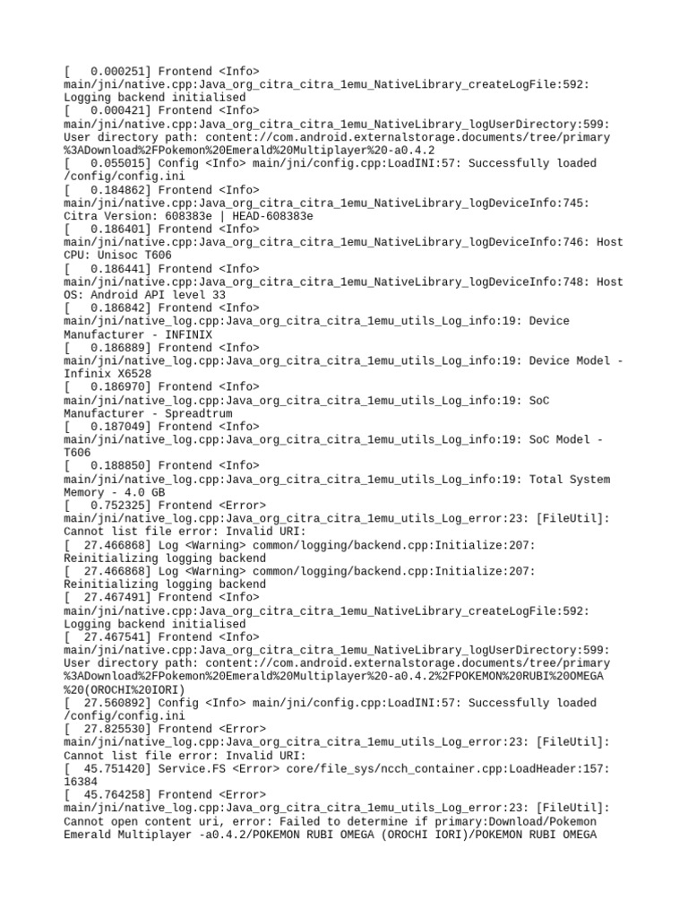 Citra Emulator Log Analysis for Android | PDF | Computing | Computer ...