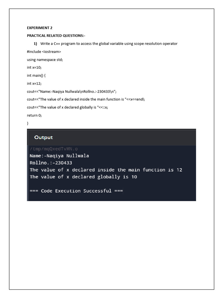 C++ Scope Resolution and Manipulators | PDF