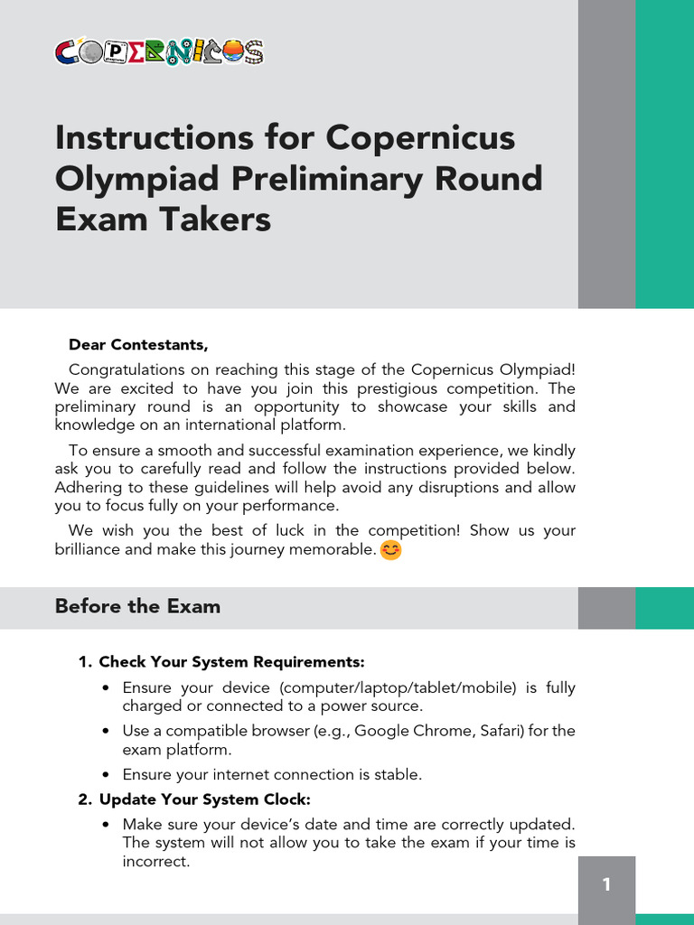 Online Exam Instructions for Contestants | PDF | Smartwatch | Computing