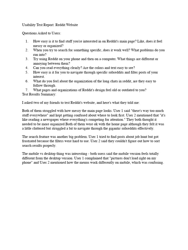 Usertesting | PDF