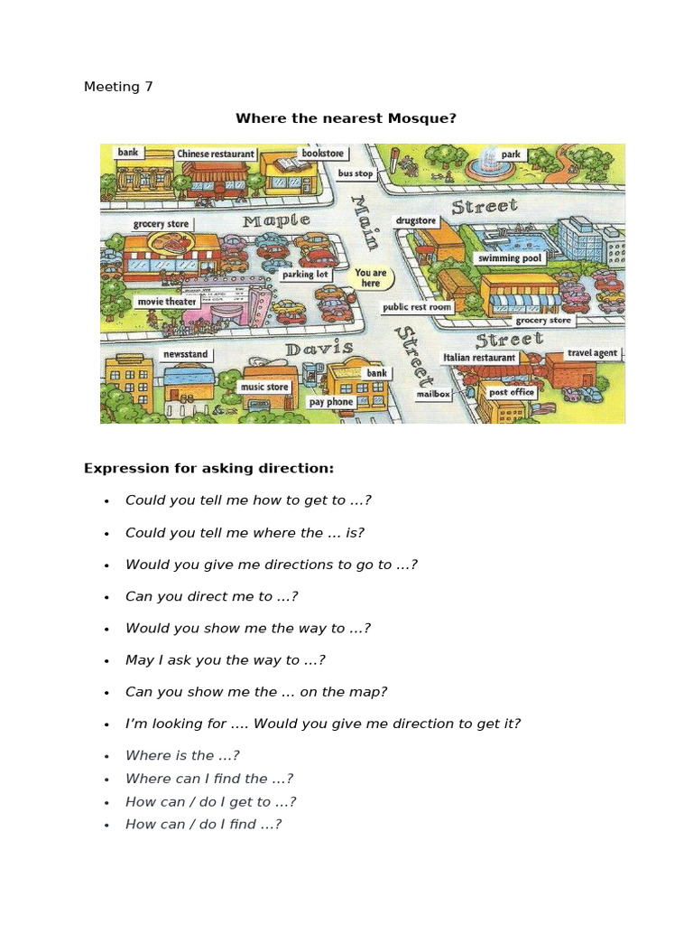 Essential Phrases for Asking Directions | PDF