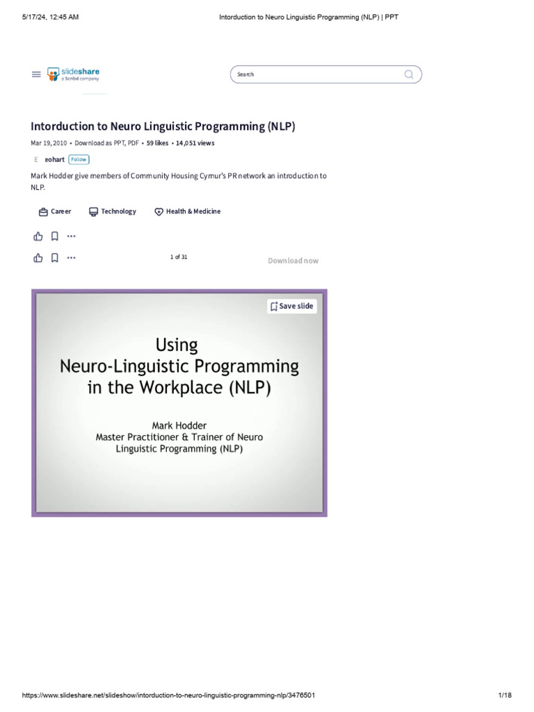Introduction to NLP Techniques | PDF | Neuro Linguistic Programming ...
